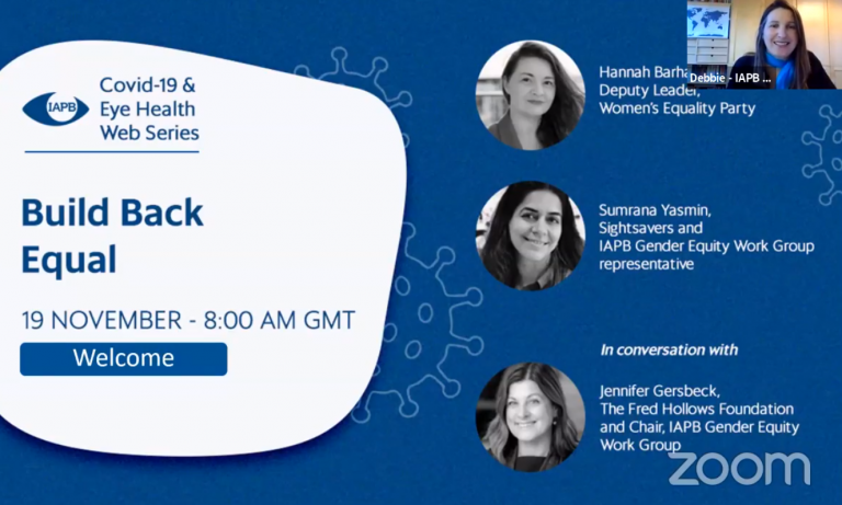 IAPB Webinars: Build Back Equal